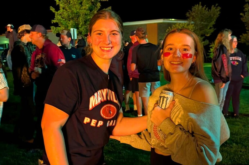 HOCO Bonfire 2026 students celebrating