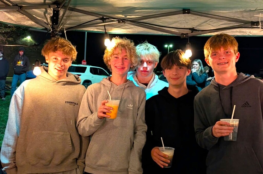 HOCO Bonfire 2026 students celebrating