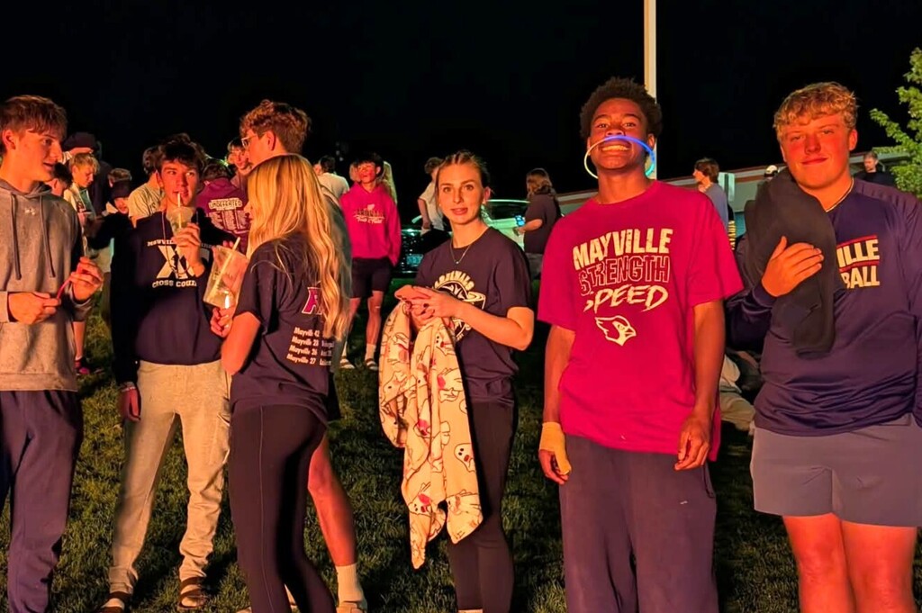 HOCO Bonfire 2026 students celebrating