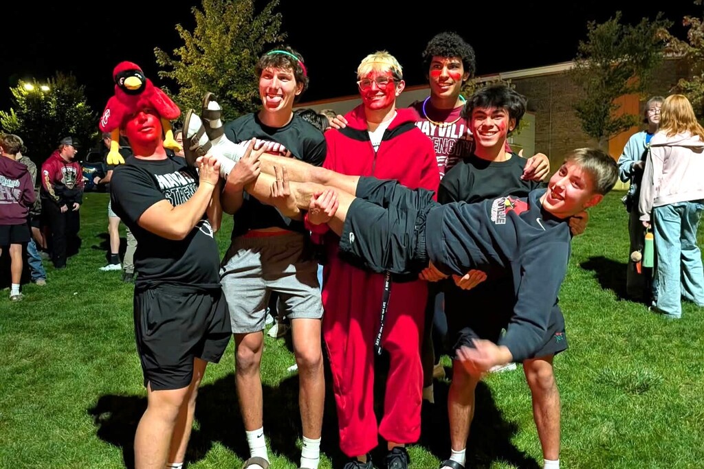 HOCO Bonfire 2026 students celebrating