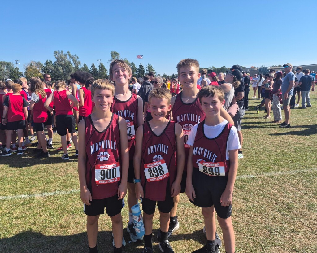 MHS Cross Country runners competing at Laconia and Weyauwega (Jr High) and at Campbellsport (High School)