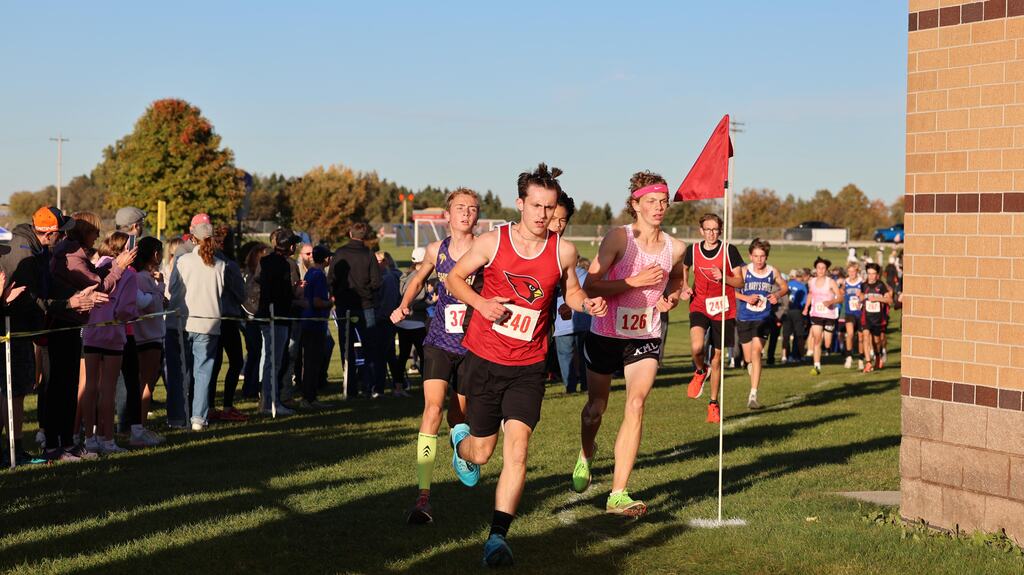 MHS Cross Country runners competing at Laconia and Weyauwega (Jr High) and at Campbellsport (High School)