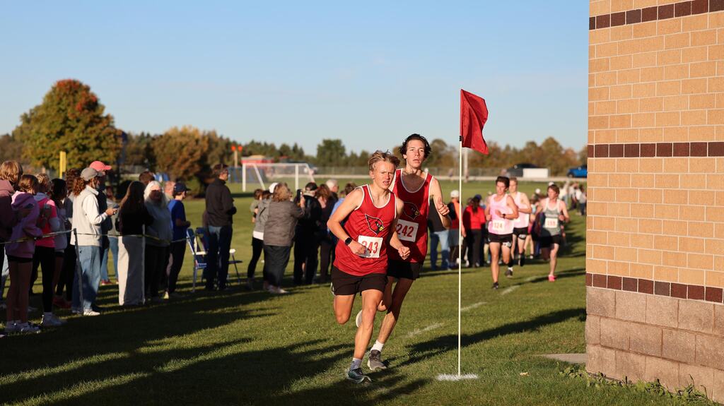 MHS Cross Country runners competing at Laconia and Weyauwega (Jr High) and at Campbellsport (High School)