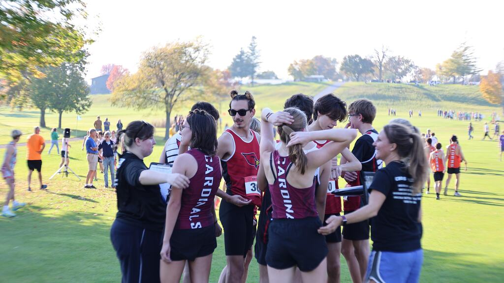 Cross Country runners competing at the D1 Sectionals meet in Kewaskum on 10/23/26