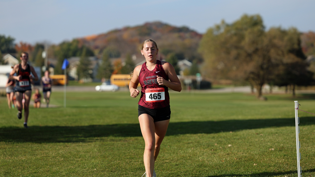 Cross Country runners competing at the D1 Sectionals meet in Kewaskum on 10/23/26
