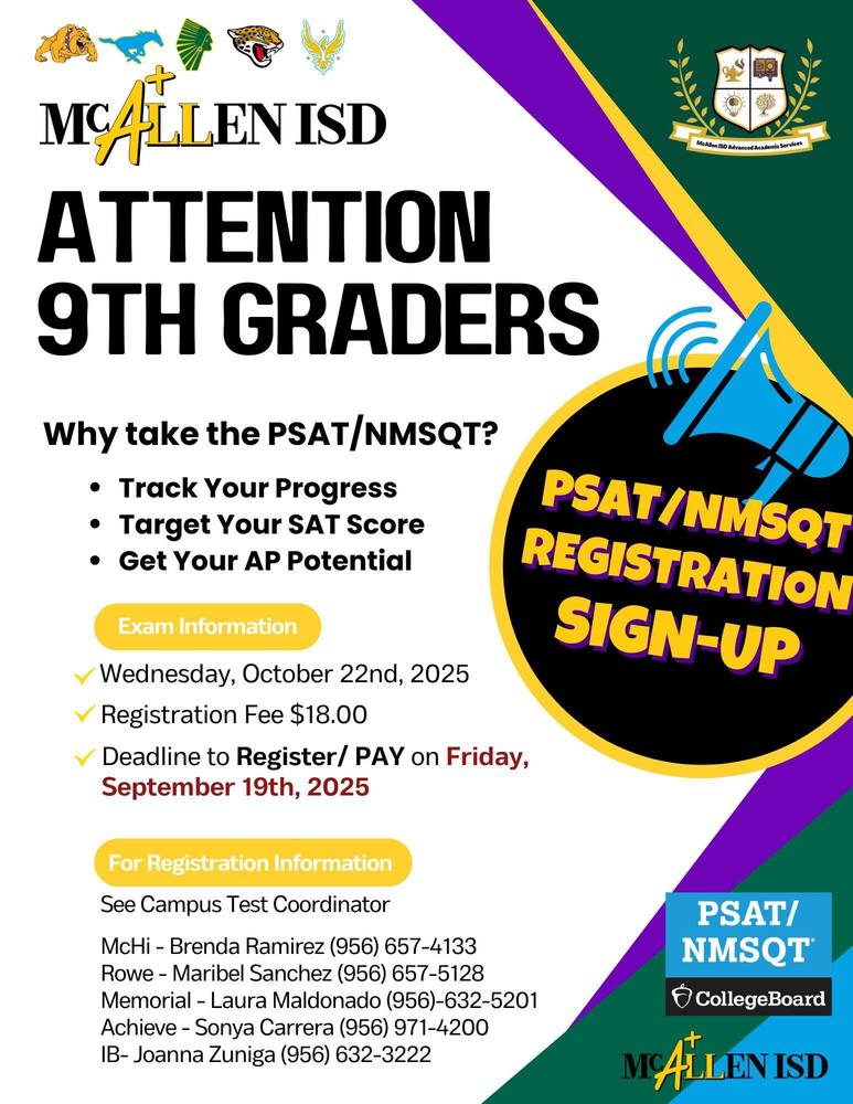 PSAT/NMSQT Registration Sign Up