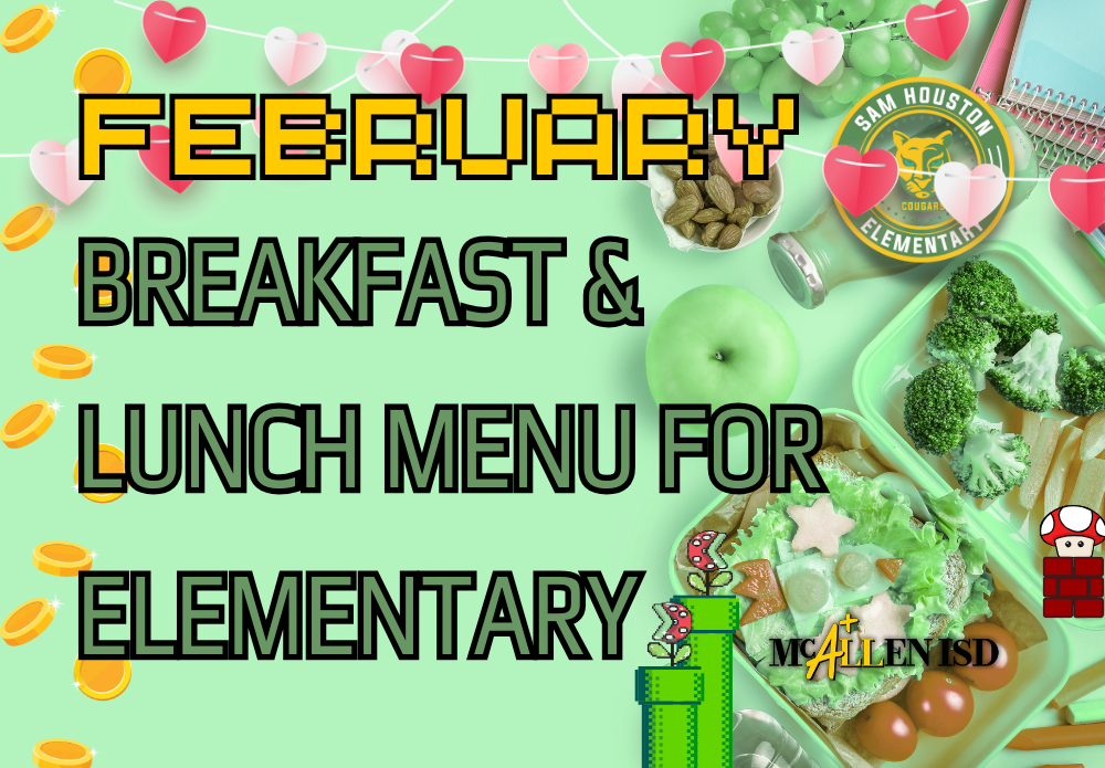 Decorative Image for February  Breakfast & Lunch Menu