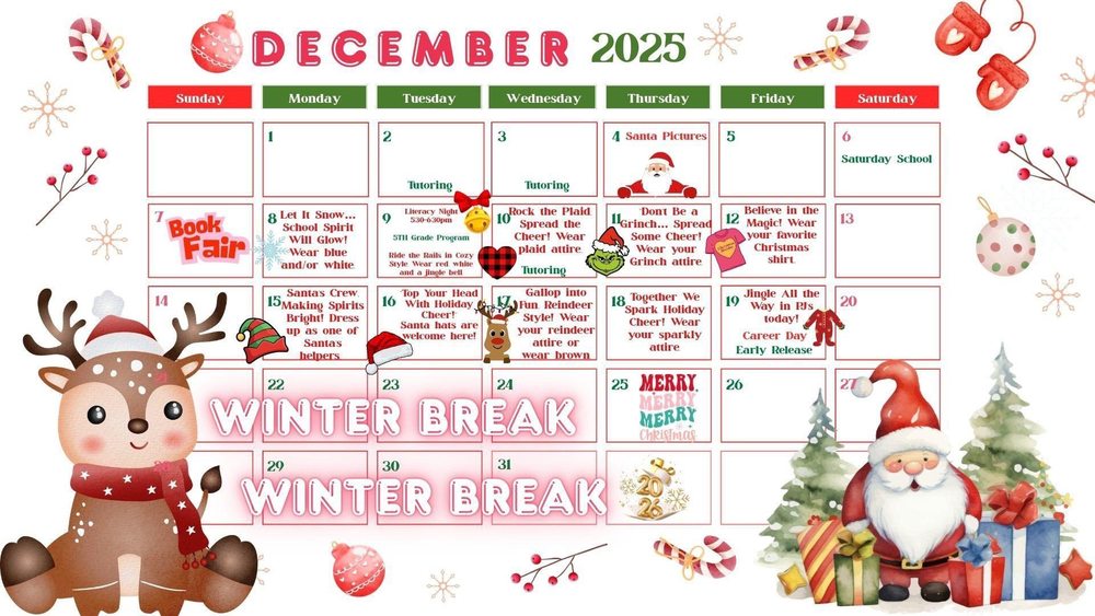 December Calendar of Events