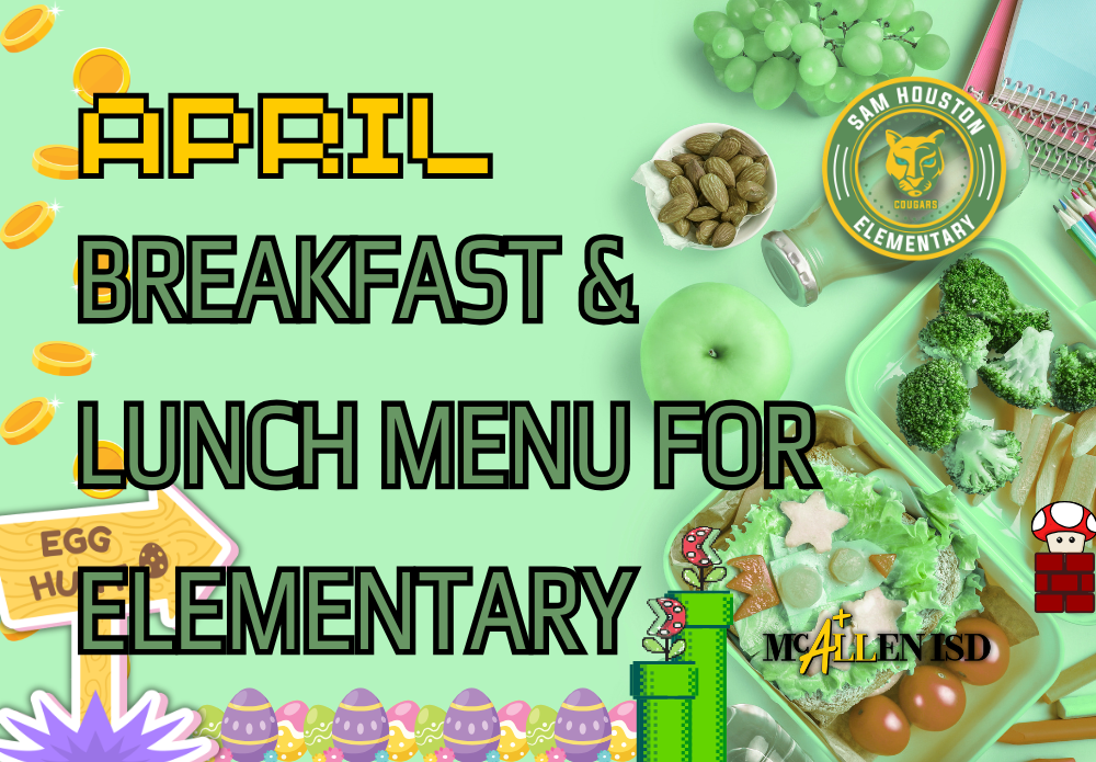 Decorative Image for April Beakfast & Lunch Menu