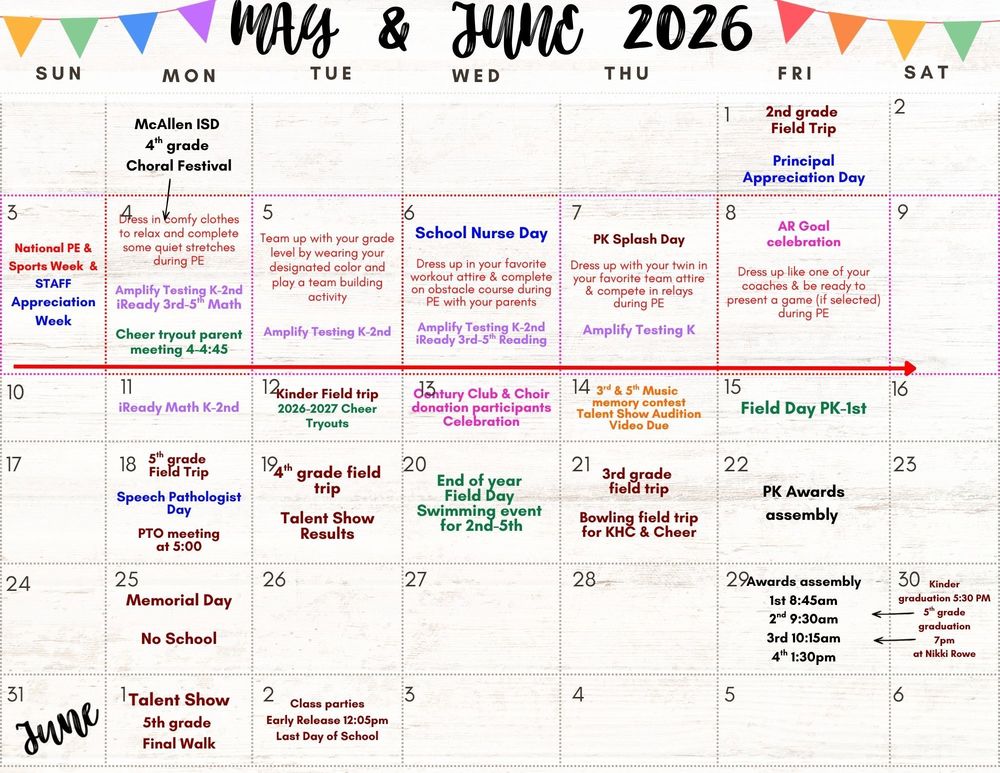 May/June Calendar