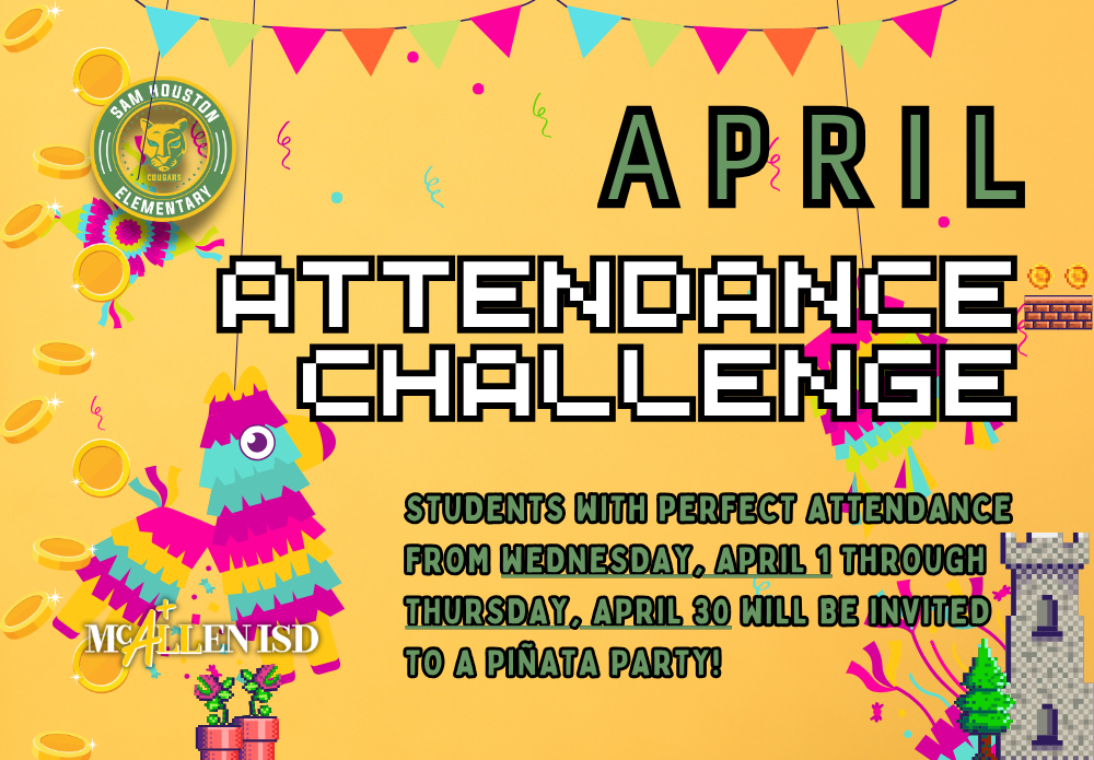 Decorative Image Announcing Perfect Attendance Challenge