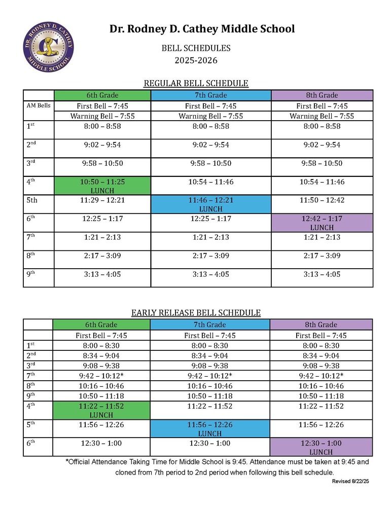 Bell Schedule