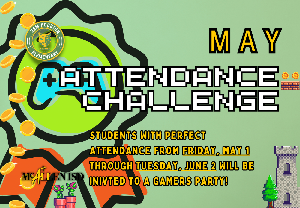 Decorative Image Announcing Perfect Attendance Challenge