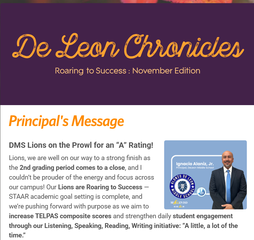 DeLeon Chronicles: November EditionEdition