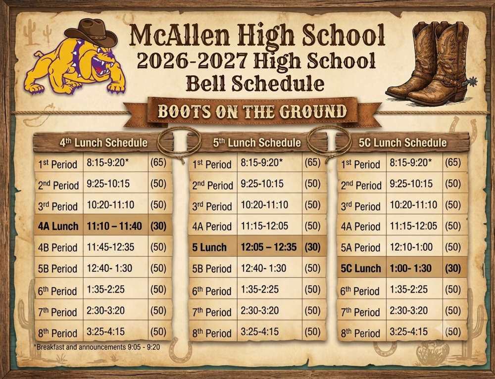 2026-2027 Bell Schedule