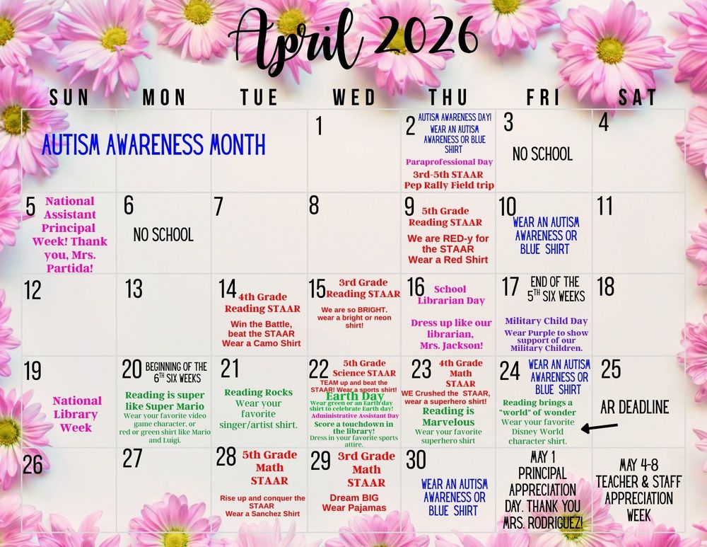 April Calendar