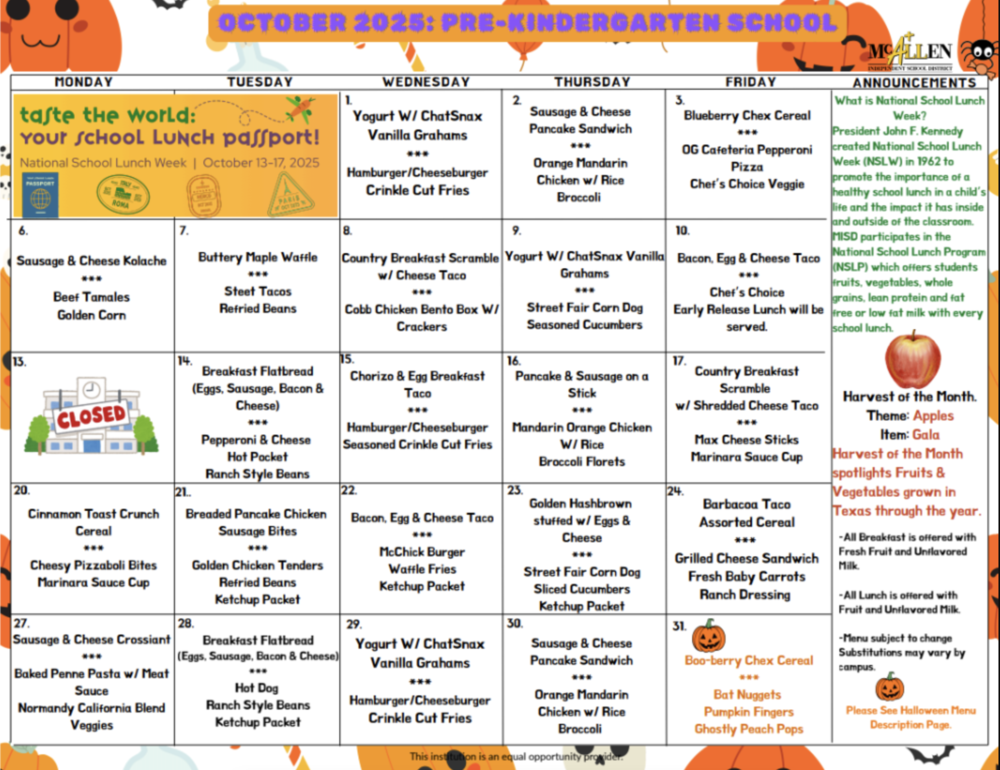 october menu