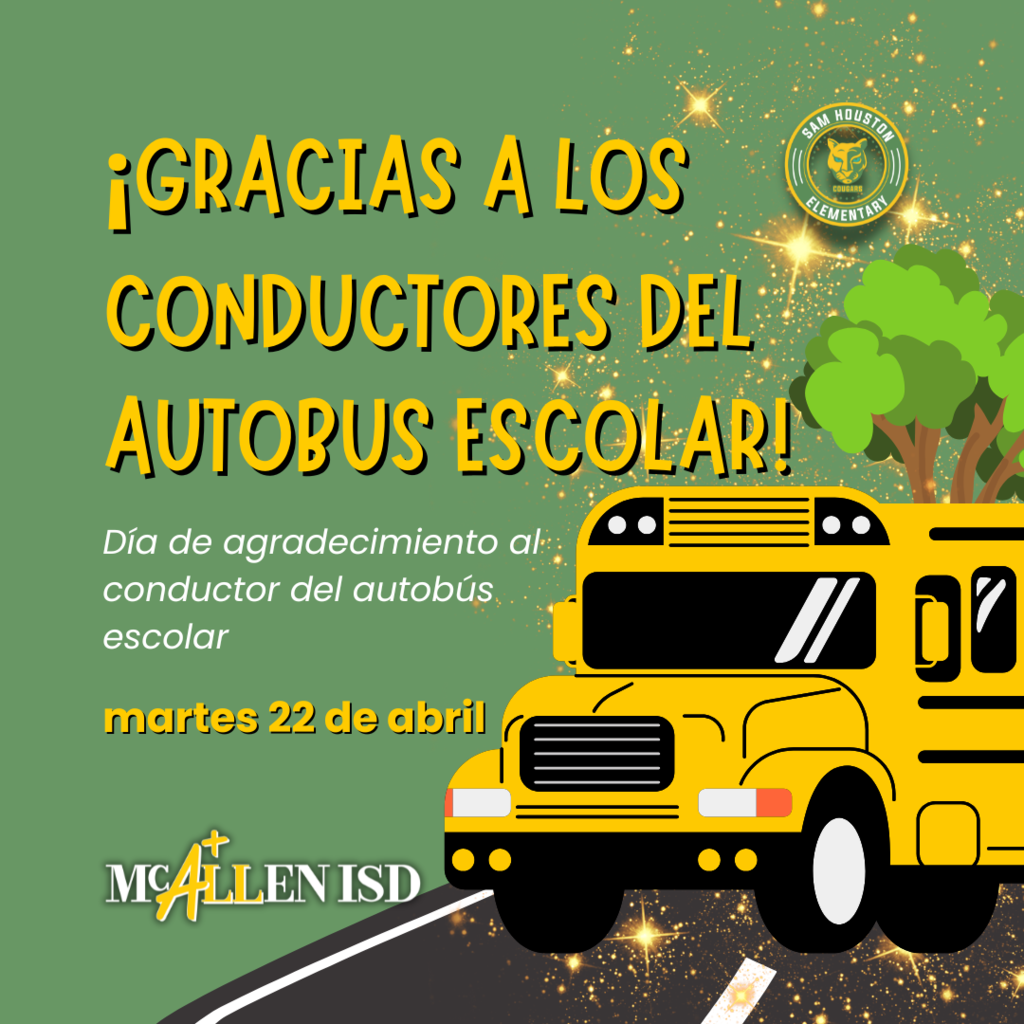 Announcement - School Bus Driver Appreciation Day in Spanish