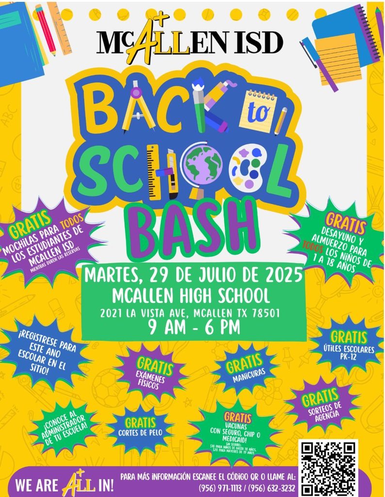 Back to School Bash Spanish
