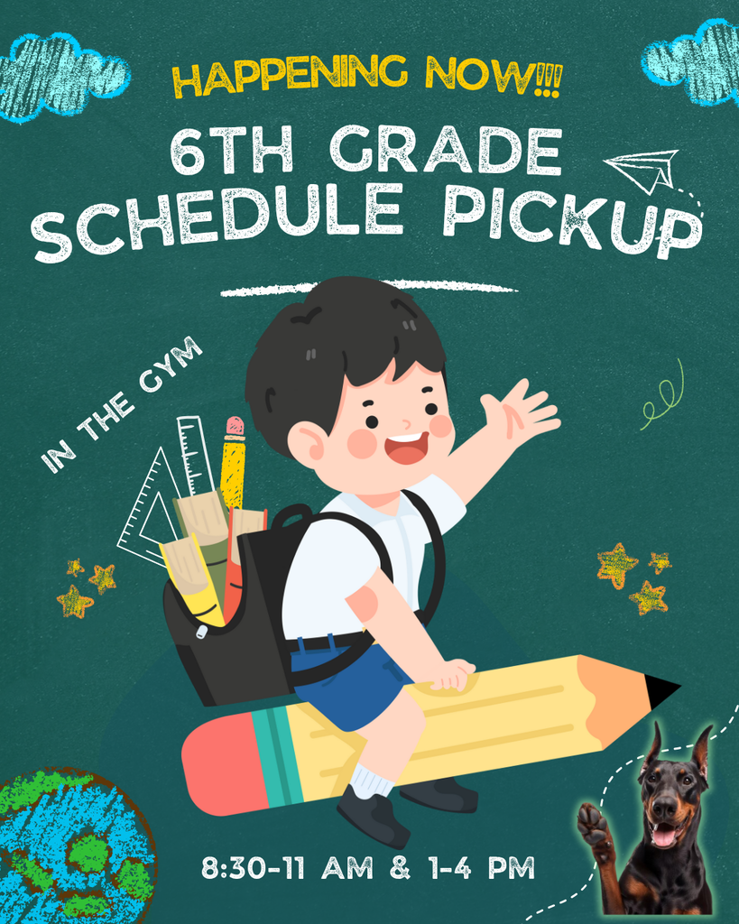 6th grade schedule