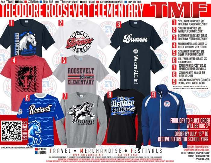 Spirit Shirt Order Form