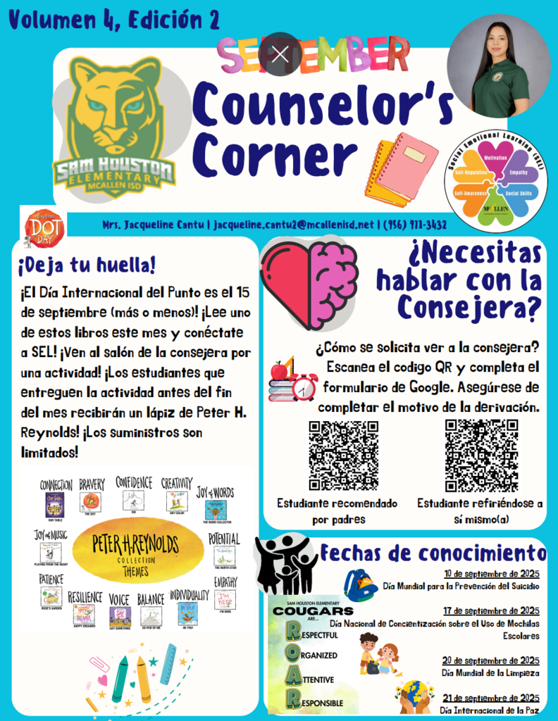 Counselor's Corner Newsletter in Spanish
