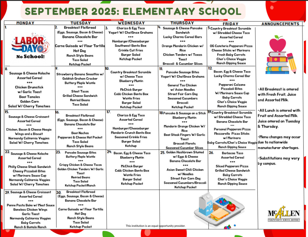 September Menu