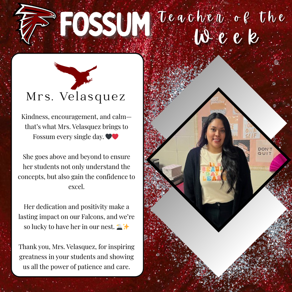 Teacher of the Week Post-Mrs. Velasquez