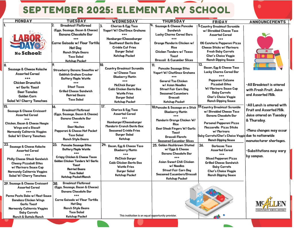 september menu