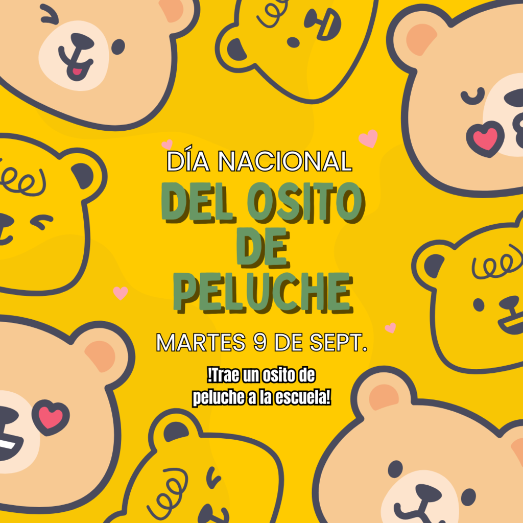 Announcement - National Teddy Bear Day in Spanish