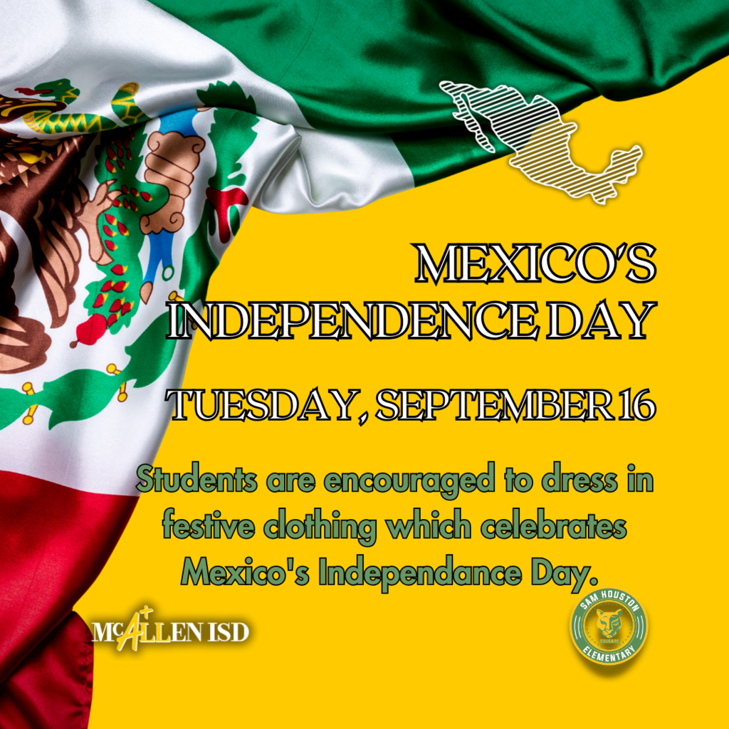 Announcement - Mexico's Independence Day in English