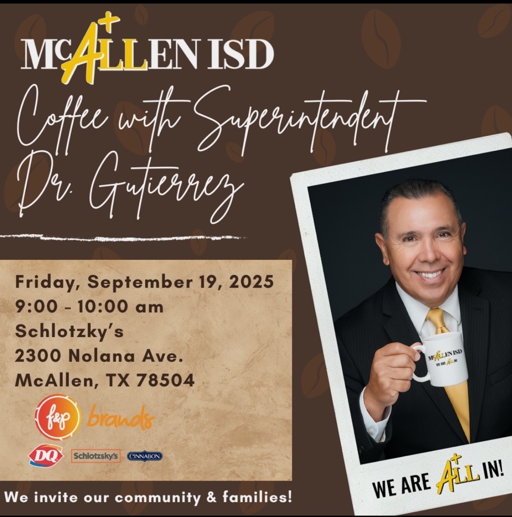 Coffee with the Superintendent Friday, September 19th
