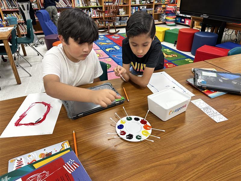 Cougars during library time.
