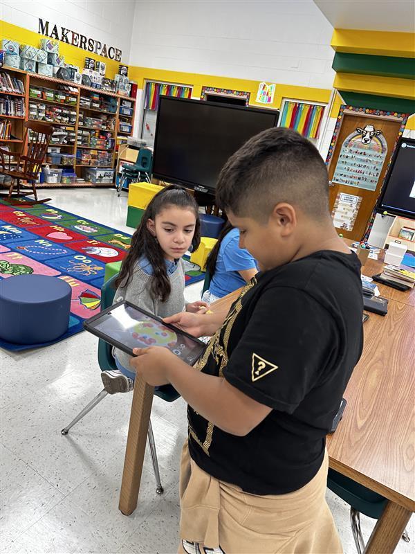 Cougars during library time.