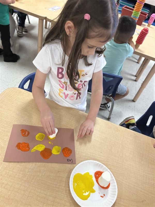 Kid working on activity.