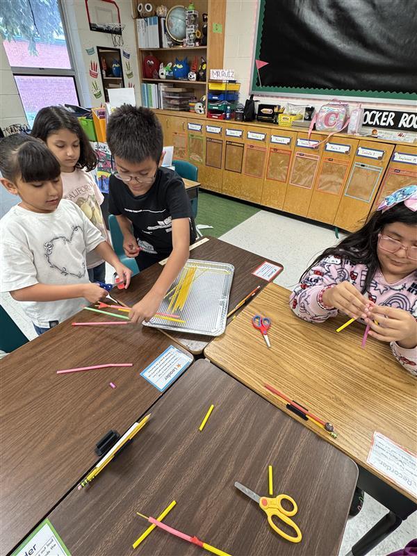Kids working on lab.