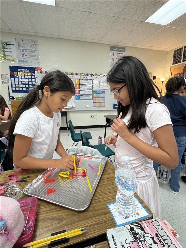 Kids working on lab.