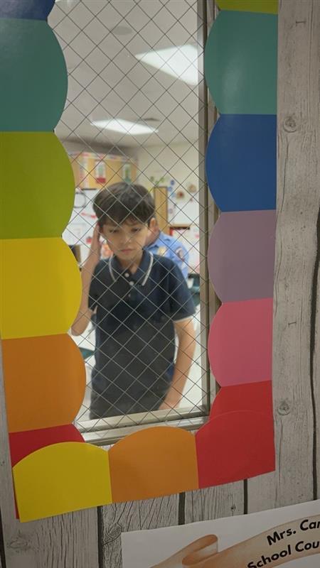 Kid exiting interview.