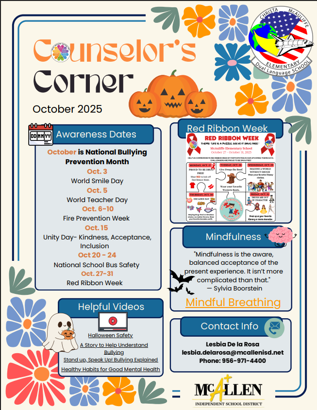 Counselor's Corner Newsletter 