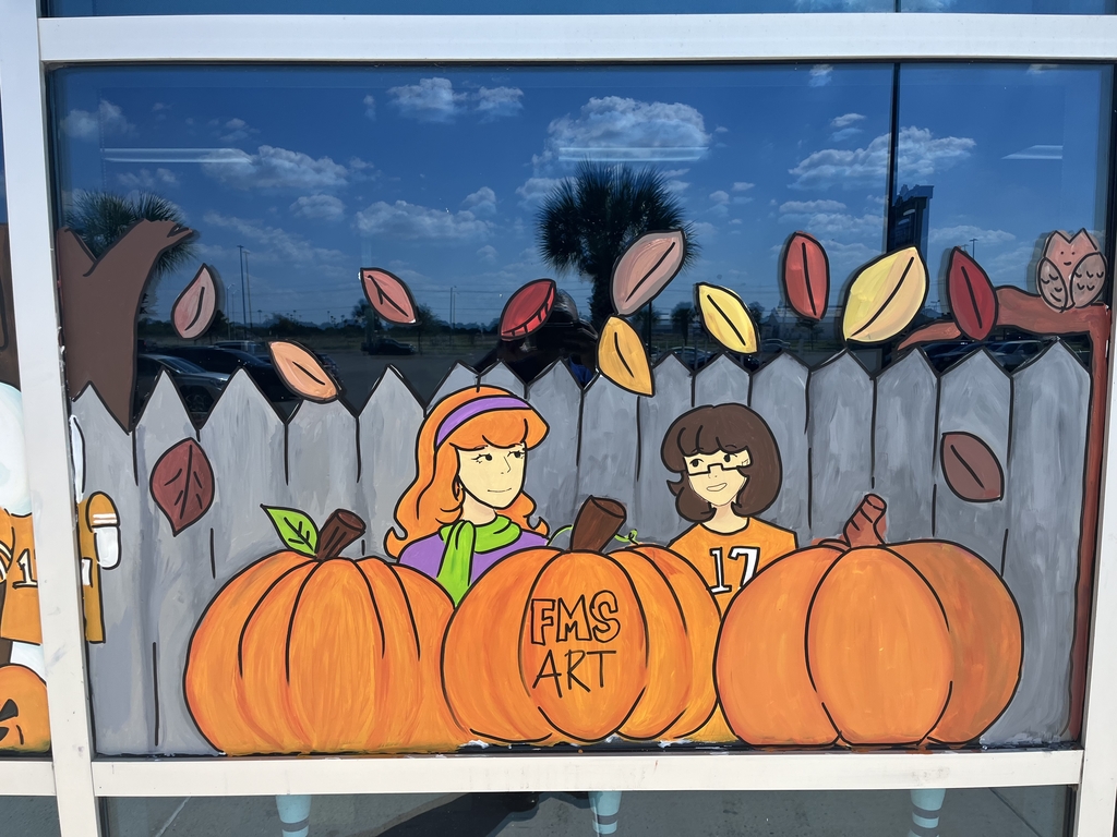 scooby doo art work painted on main event window