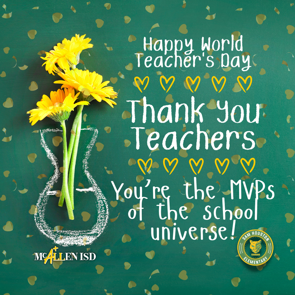 Announcement for World Teacher's Day in English