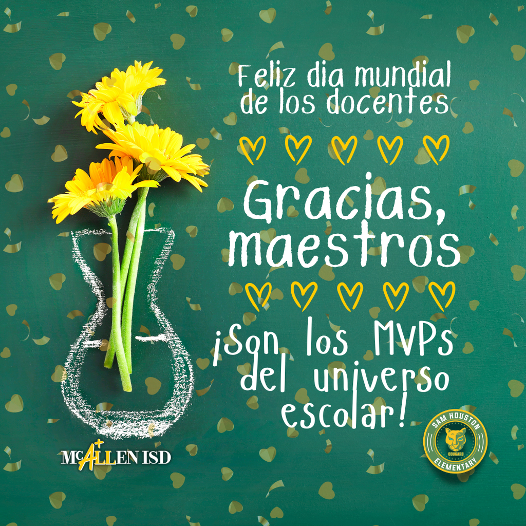 Announcement for World Teacher's Day in Spanish
