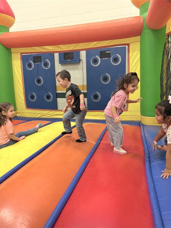 Students jumping.