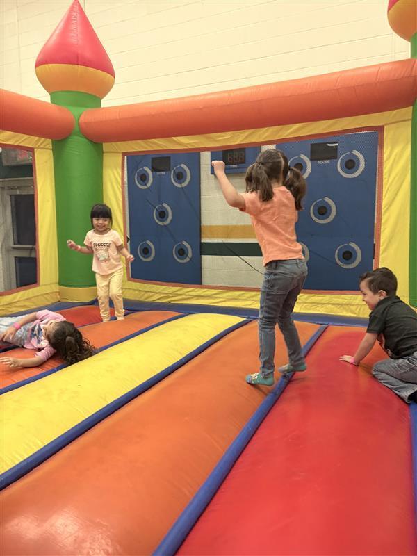 Students jumping.