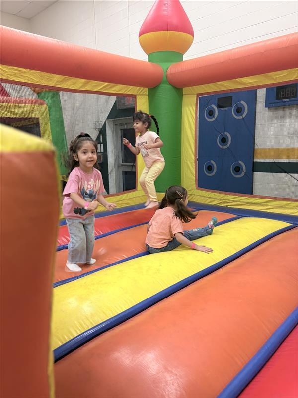 Students jumping.