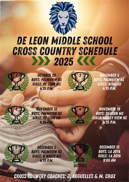 Cross country schedule with updates
