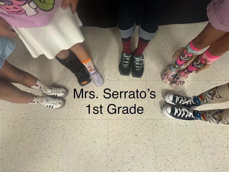 Picture of student socks.