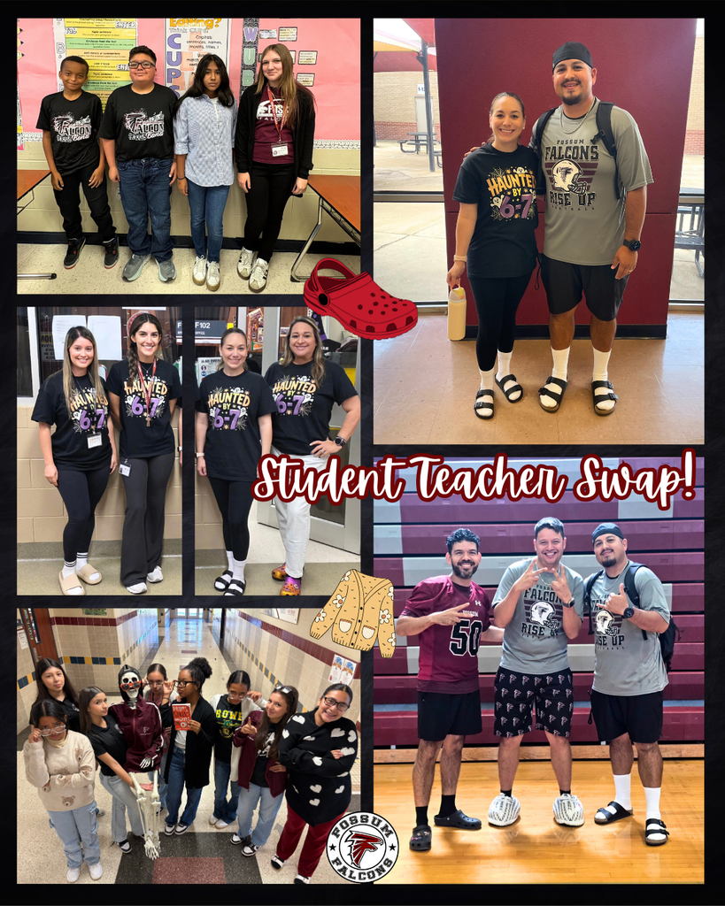 🎓➡️👕 Roles reversed, Falcons style! Today’s Student–Teacher Swap Day was full of laughs as students dressed like their favorite teachers — and teachers came in rocking student swag. 😎✏️