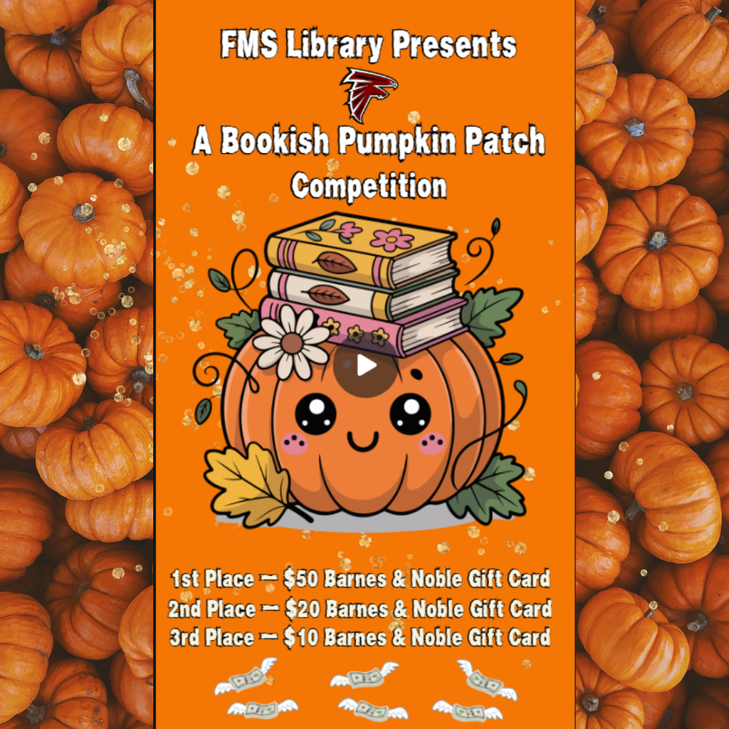 Bookish pumpkin patch competition: 1st place $50 gift card to barnes and noble