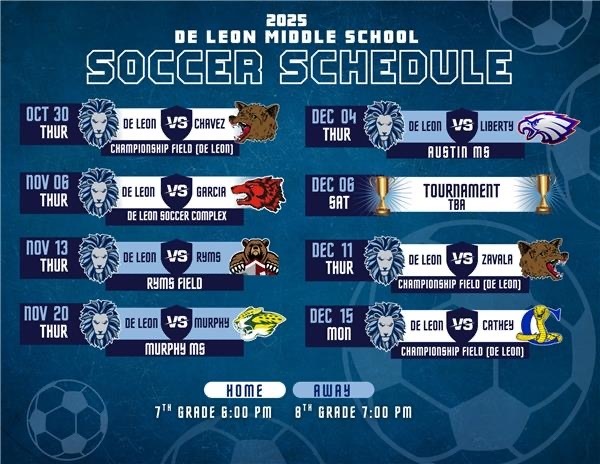 Soccer season schedule